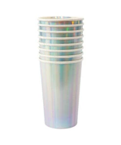 Meri Meri Silver Holographic Highball Cups