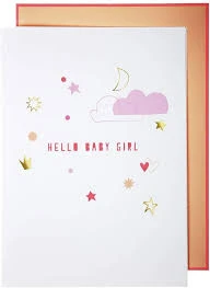 Meri Meri Hello Baby Girl Card
