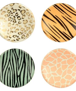Meri Meri Safari Animal Print Side Plates Set Of 8