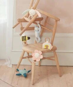 Meri Meri Peach Daisy Baby Rattle
