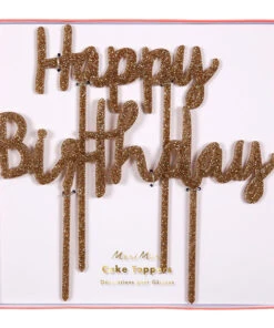 Meri Meri Happy Birthday Acrylic Toppers Set Of 2