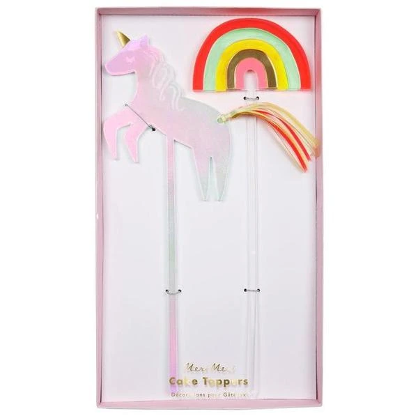 Meri Meri Unicorn Rainbow Cake Topper Set 3 Meri Meri Unicorn Rainbow Cake Topper Set