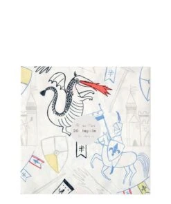 Meri Meri Multicolor Large Dragon Knights Napkins