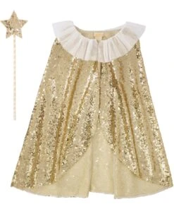 Meri Meri Gold Sparkle Cape Dress Up