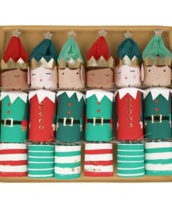 Meri Meri Pack of 6 Elf Crackers