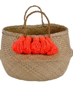 Meri Meri Basket with Neon Pompoms