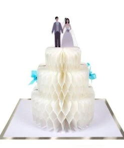 Meri Meri Wedding Cake Honeycomb Card