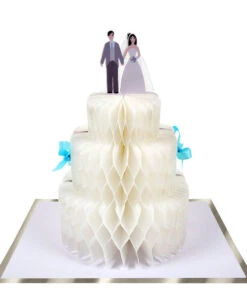 Meri Meri Wedding Cake Honeycomb Card