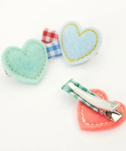 Meri Meri Felt Heart Hair Clips 8 Meri Meri Felt Heart Hair Clips