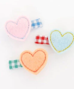 Meri Meri Felt Heart Hair Clips