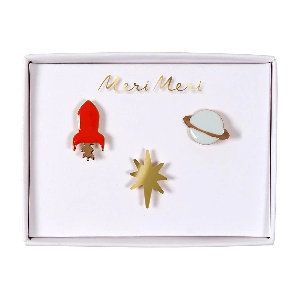 Meri Meri Enamel Space Pins 3 Meri Meri Enamel Space Pins