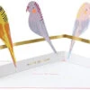Meri Meri Budgie Birds Concertina Happy Birthday Greeting Card