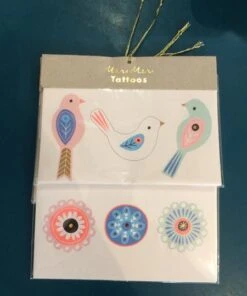 Meri Meri Neon Birds Tattoos