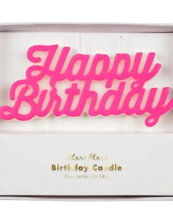 Meri Meri Pink Happy Birthday Candle