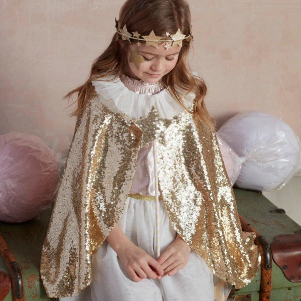Meri Meri Gold Sparkle Cape Costume 9 Meri Meri Gold Sparkle Cape Costume