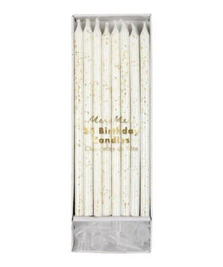 Meri Meri Gold Glitter Long Party Candles