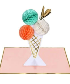 Meri Meri Ice Cream Honeycomb Card