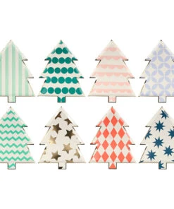 Meri Meri Patterned Christmas Tree Plates