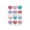 Meri Meri Rainbow Glitter Heart Stickers