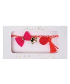 Meri Meri Meri Meri Pink Plaited Bracelet