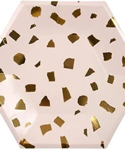 Meri Meri Terrazzo Blush Plates Large