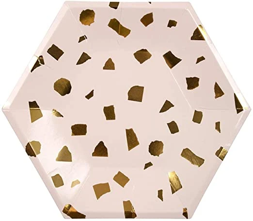 Meri Meri Terrazzo Blush Plates Large 3 Meri Meri Terrazzo Blush Plates Large