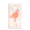 Meri Meri Flamingo Pompom Necklace 1 Meri Meri Flamingo Pompom Necklace
