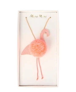 Meri Meri Flamingo Pompom Necklace