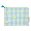 Meri Meri Small Blue Vichy and Stars Clutch 1 Meri Meri Small Blue Vichy and Stars Clutch