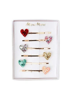 Meri Meri Heart Glitter Hair Slides