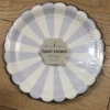 Meri Meri Aqua Fan Stripe Large Plates Baby Blue 1 Meri Meri Aqua Fan Stripe Large Plates Baby Blue