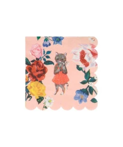 Meri Meri Nathalie Lete Flora Cat Small Napkins Set Of 20
