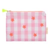 Meri Meri Small Pink Vichy and Stars Clutch 2 Meri Meri Small Pink Vichy and Stars Clutch
