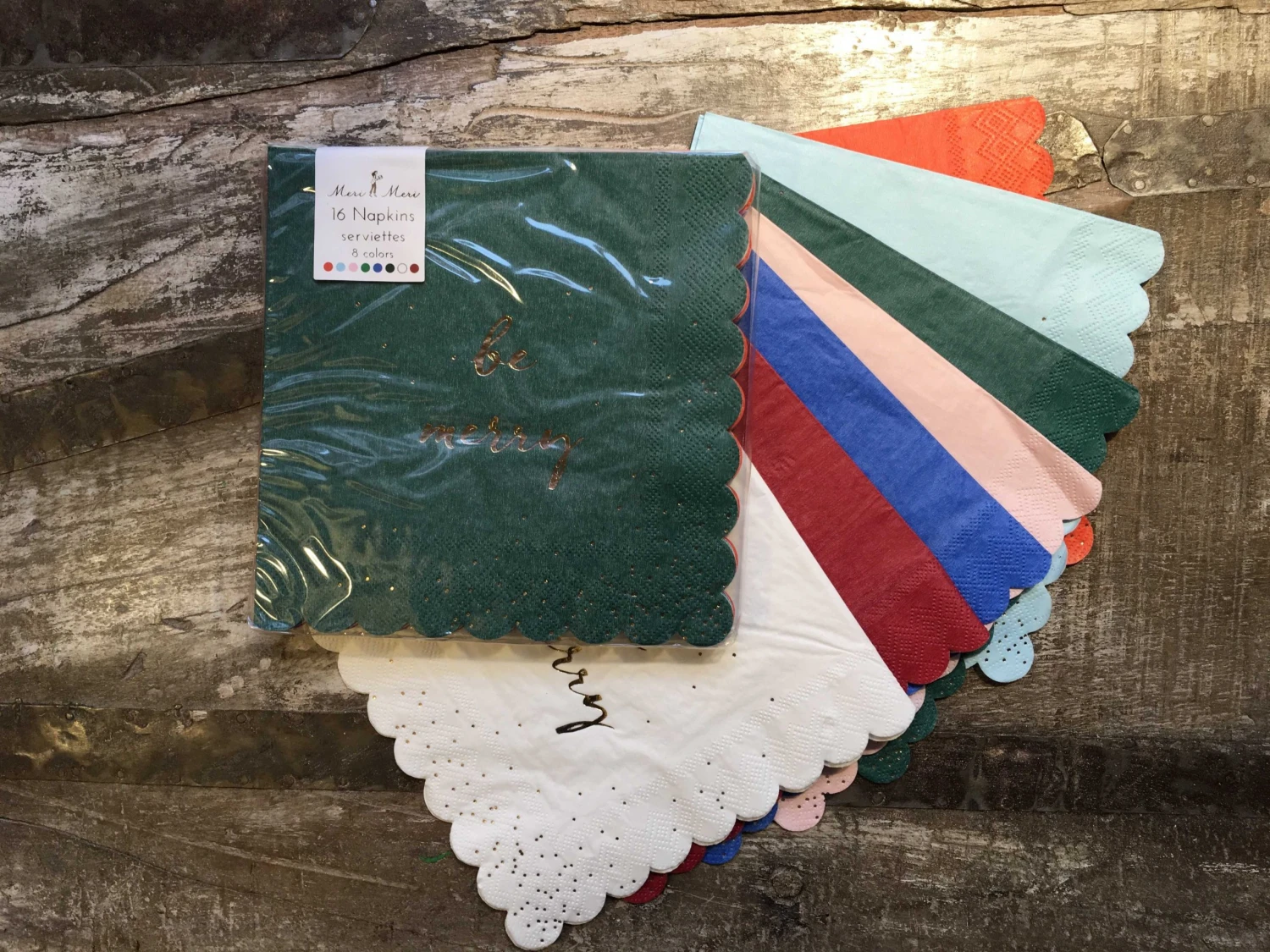 Meri Meri Assorted Big Be Merry Napkin 3 Meri Meri Assorted Big Be Merry Napkin