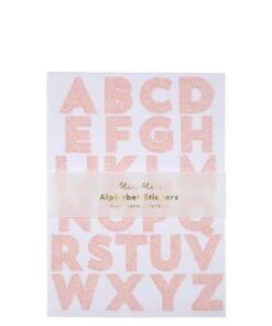Meri Meri Pink Glitter Alphabet Stickers