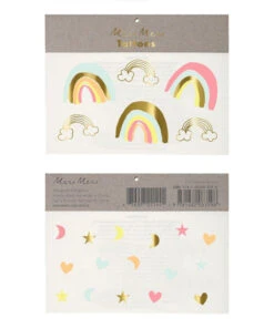 Meri Meri Neon Rainbows Large Tattoos