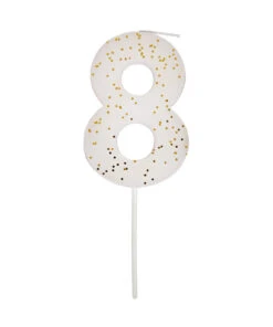Meri Meri Glitter Number 8 Candle