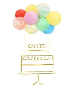 Meri Meri Rainbow Balloon Cake Topper