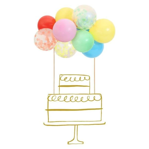 Meri Meri Rainbow Balloon Cake Topper 3 Meri Meri Rainbow Balloon Cake Topper