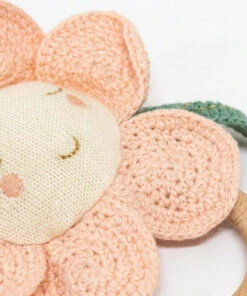 Meri Meri Peach Daisy Baby Rattle