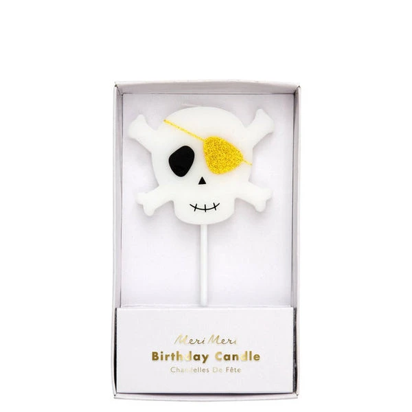 Meri Meri Large Skull & Crossbones Candle 3 Meri Meri Large Skull & Crossbones Candle
