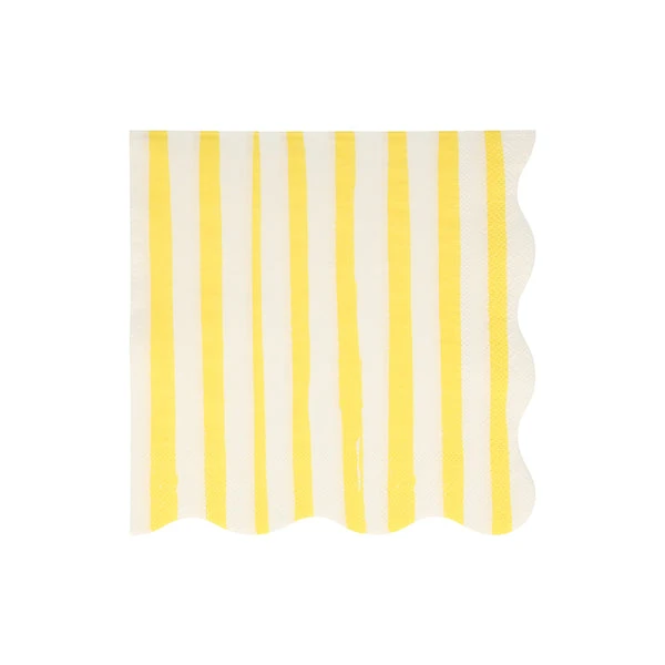 Meri Meri Yellow Stripe Napkins L 3 Meri Meri Yellow Stripe Napkins L