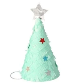 Meri Meri Fringed Christmas Tree Party Hats Set Of 6