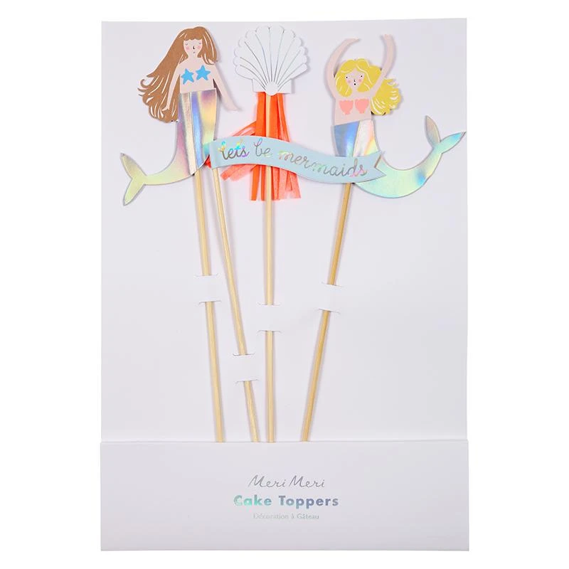 Meri Meri Lets Be Mermaids Cake Toppers 3 Meri Meri Lets Be Mermaids Cake Toppers
