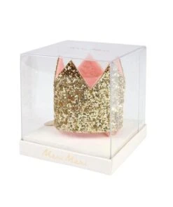 Meri Meri Mini Gold Glitter Crown Hair Clip