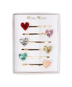 Meri Meri Glitter Heart Hair Slides
