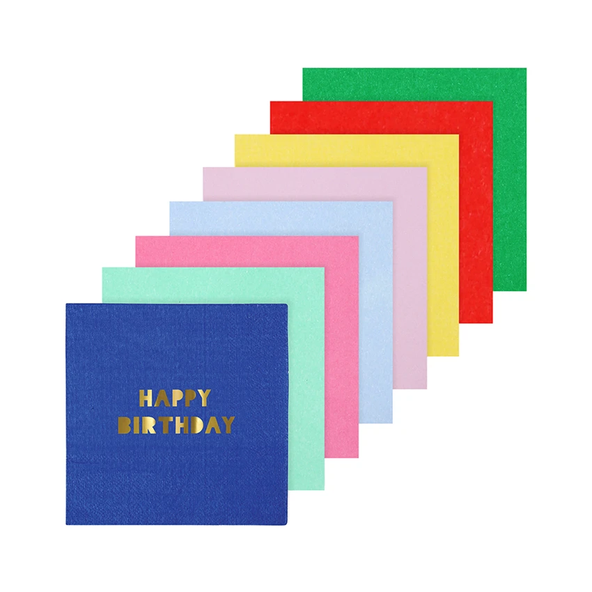 Meri Meri Set of 16 Small Bright Birthday Napkins 3 Meri Meri Set of 16 Small Bright Birthday Napkins