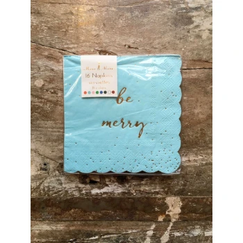 Meri Meri Small Assorted Be Merry Napkins 3 Meri Meri Small Assorted Be Merry Napkins