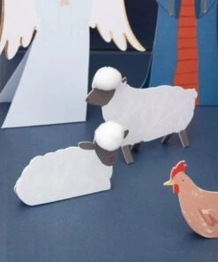 Meri Meri Calendrier de l'avent Crèche en papier sous la forme d'un livre