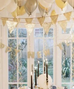 Meri Meri Luxe Gold Glitter Bunting 7 Meri Meri Luxe Gold Glitter Bunting